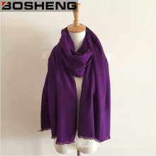 Inverno quente roxo longo espessura lã xale cachecol grande